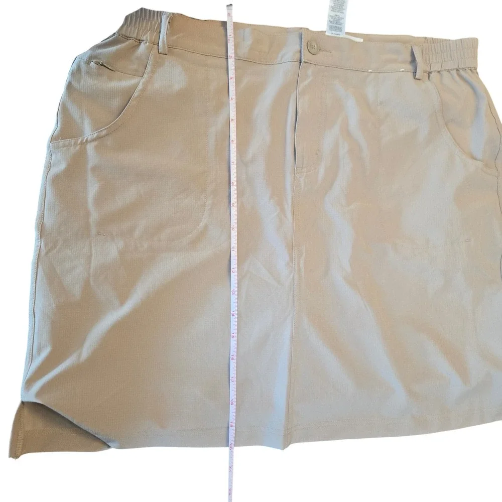 Tilley Womens XL Tan Ripstop Active Skort Hiking Golf‎ Travel
